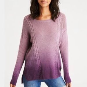 American Eagle Outfitters Purple Oversized Pullover Ombre Knit Sweater Small